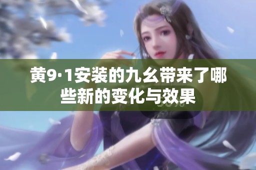 黄9·1安装的九幺带来了哪些新的变化与效果