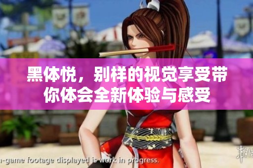 黑体悦，别样的视觉享受带你体会全新体验与感受