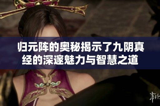 归元阵的奥秘揭示了九阴真经的深邃魅力与智慧之道