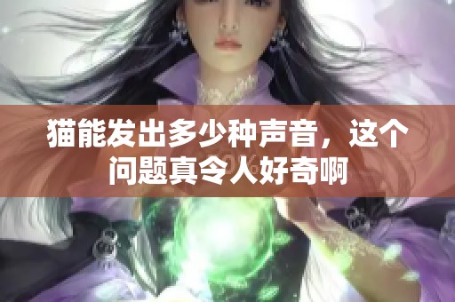 猫能发出多少种声音，这个问题真令人好奇啊