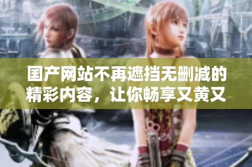 国产网站不再遮挡无删减的精彩内容，让你畅享又黄又爽的体验