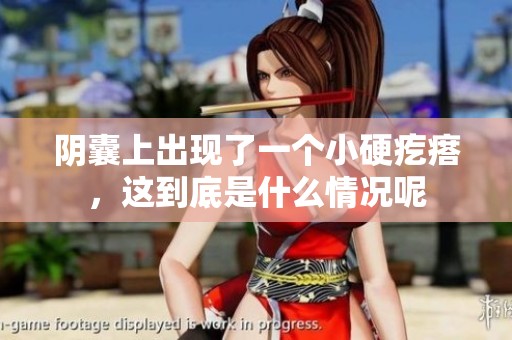 阴囊上出现了一个小硬疙瘩，这到底是什么情况呢
