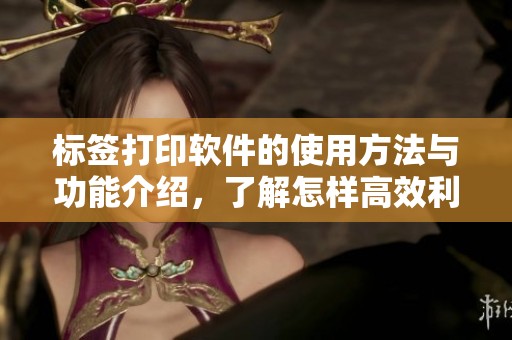 标签打印软件的使用方法与功能介绍，了解怎样高效利用标签打印软件