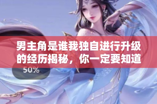 男主角是谁我独自进行升级的经历揭秘，你一定要知道的故事