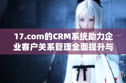 17.com的CRM系统助力企业客户关系管理全面提升与优化
