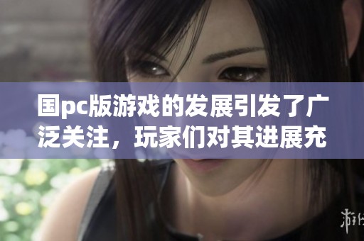 国pc版游戏的发展引发了广泛关注，玩家们对其进展充满期待。