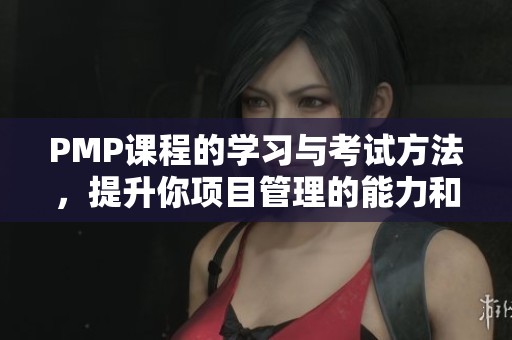 PMP课程的学习与考试方法，提升你项目管理的能力和知识储备
