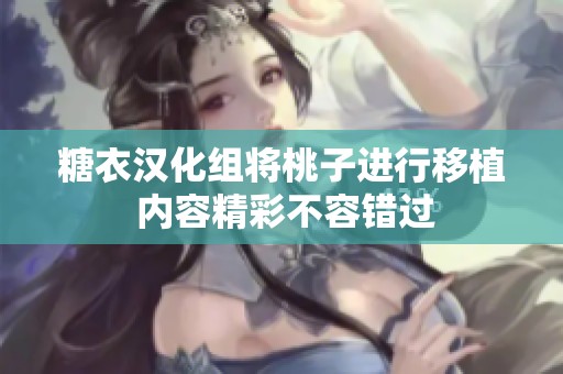 糖衣汉化组将桃子进行移植 内容精彩不容错过