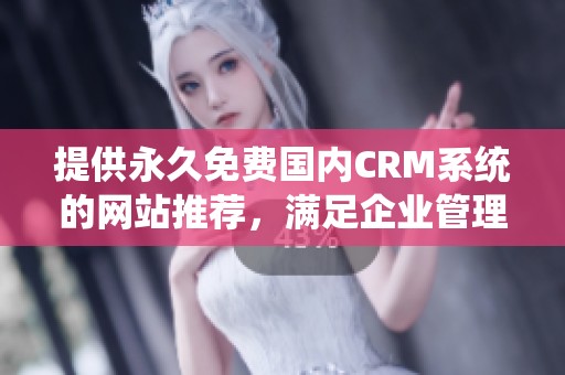 提供永久免费国内CRM系统的网站推荐，满足企业管理需求的最佳选择