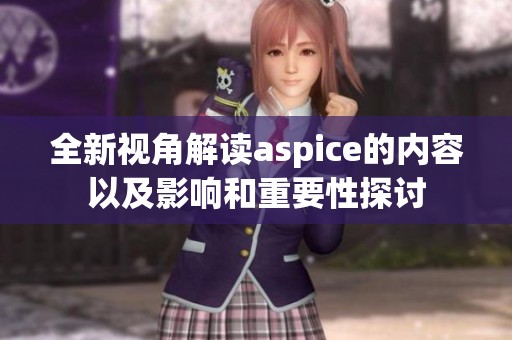 全新视角解读aspice的内容以及影响和重要性探讨