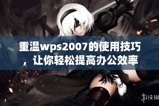 重温wps2007的使用技巧，让你轻松提高办公效率