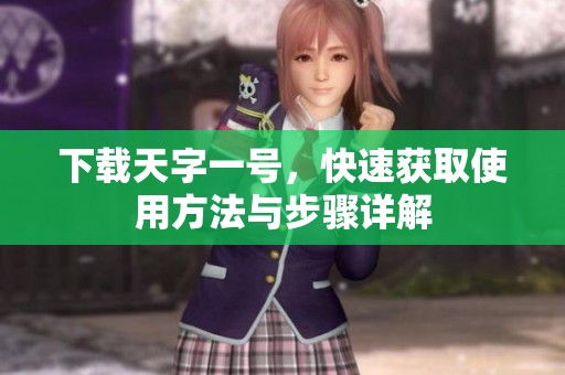 下载天字一号，快速获取使用方法与步骤详解