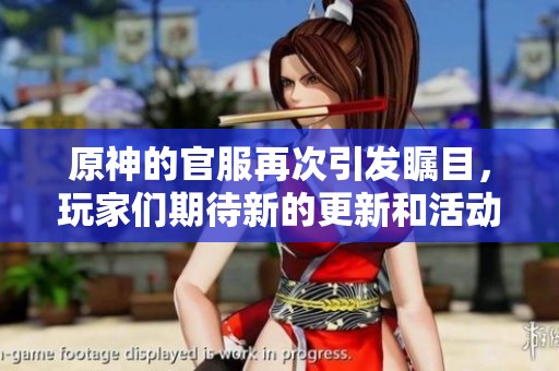 原神的官服再次引发瞩目，玩家们期待新的更新和活动开启