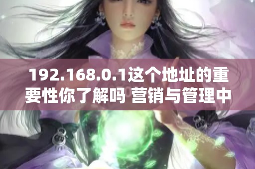 192.168.0.1这个地址的重要性你了解吗 营销与管理中的应用解析