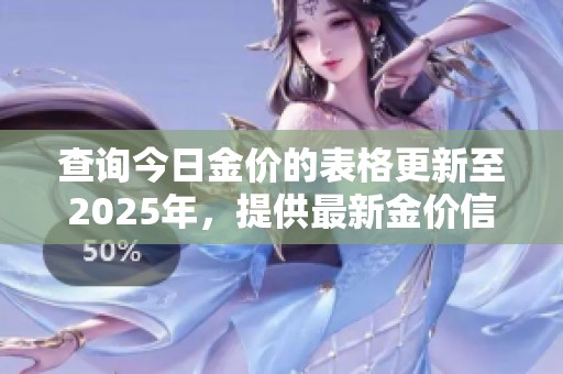 查询今日金价的表格更新至2025年，提供最新金价信息与走势分析