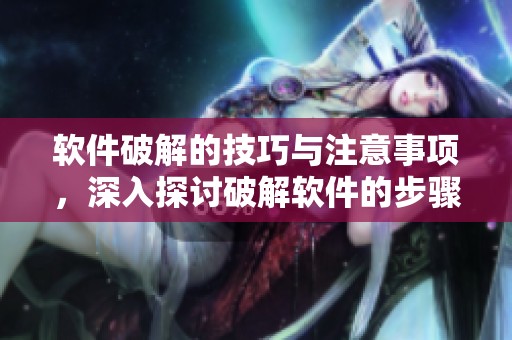软件破解的技巧与注意事项，深入探讨破解软件的步骤和方法