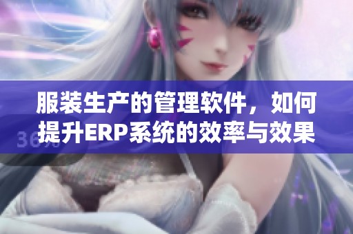 服装生产的管理软件，如何提升ERP系统的效率与效果